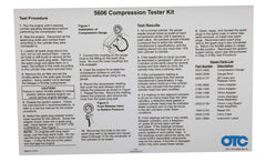 OTC 5606 long flex hose attached to engine, OTC reach for tight compartments