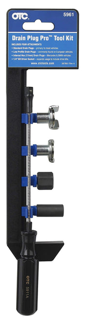 OTC 5961 front view kit showing components and rail for quick selection