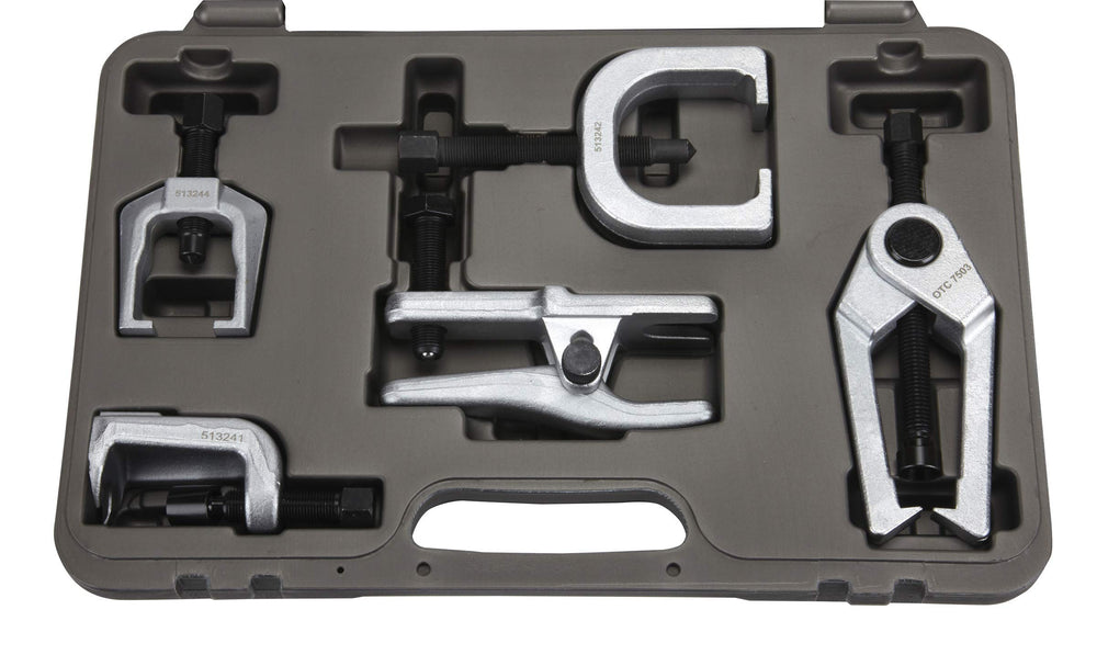 OTC 6295 front view showing case and five-piece kit, fast access for mechanics