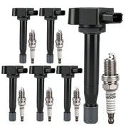 OTO-KAUTOPARTS front packaging showing six coil packs and six spark plugs for quick identification