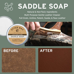 Otter Wax leather salve tin close-up highlighting concentrated conditioning