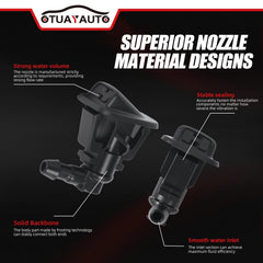 OTUAYAUTO nozzles installed on Jeep hood illustrating restored spray alignment and coverage