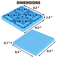 OULEME close-up single block dimensions showing sturdy polypropylene construction