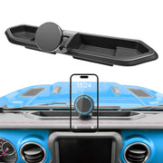 OUSUWO front dashboard view showing mount and tray for tidy storage