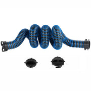 OUTPRIZE front view of 10ft sewer hose extension showing full length and fittings, durable solution