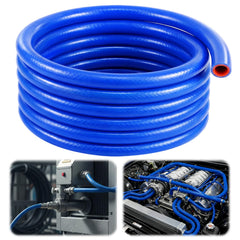 Outus blue hose full coil showing length and easy customization benefits