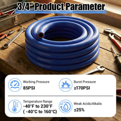 Outus hose cut end showing wall thickness and clean cut for reliable sealing