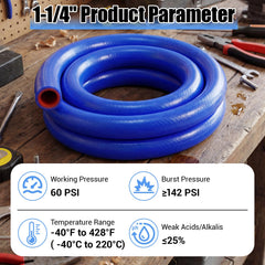 Outus silicone hose installed in engine bay demonstrating temperature resilience