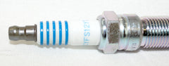 OVERSTOCKDIRECT single SP580X spark plug close-up highlighting fitment and durable construction benefit