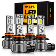 OXILAM front packaging showing pack of four bulbs and model labeling, clear identification benefit
