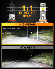 OXILAM bulb installed in headlight demonstrating clearer night visibility benefit
