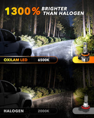 OXILAM close-up of bulb profile highlighting true 1:1 halogen fit