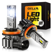 OXILAM front packaging showing H11 fog bulbs and key specs for easy selection