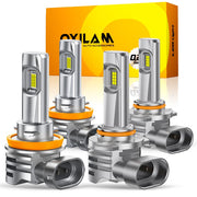 OXILAM front packaging showing pack of four bulbs and quick install benefit