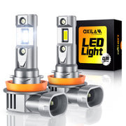 OXILAM front view of pair packaging showing plug-and-play convenience