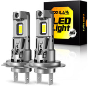 OXILAM H7 bulbs front view showing compact plug-and-play design and bright output