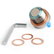 OxyGenie front view of stainless steel plug showcasing construction and fitment benefit