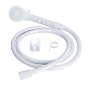 OYMOV handheld shower head front view showing clean design and easy grip for quick rinsing