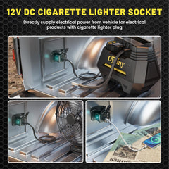Oyviny 12V cigarette lighter socket detail providing portable power benefit