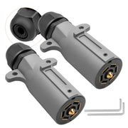 oyviny front view of 7-pin plug showing durable housing and easy hookup benefit