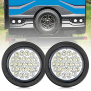 Oyviny front face of 4-inch 24LED reverse light showing bright lens benefit