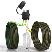Oyviny front plug and Y-harness showing a secure 4-way flat connection benefit