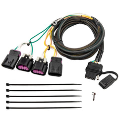 Oyviny front view of 4-pin harness showing plug and cable for easy towing connection