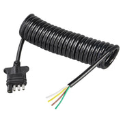 Oyviny front view of 4-way coiled harness showing compact design and easy storage