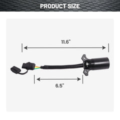 Oyviny close-up of molded 7-pin plug offering weather resistance and durability