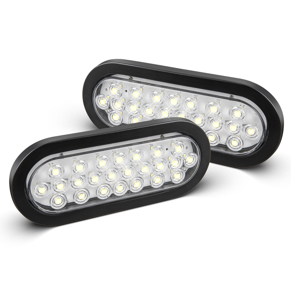 Oyviny front view showing oval 6-inch light and bright LEDs for improved visibility