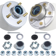 OZISENS front view of galvanized hub pair showing bolt pattern and durability