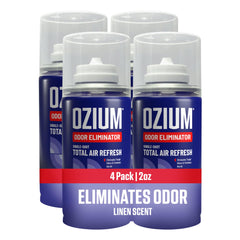 ozium front can showing brand and quick identification benefit