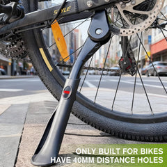 Pacify kickstand threaded height adjustment detail allowing precise lean angle control