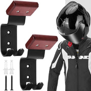 PAHTTO front view of two-pack helmet racks showing neat storage benefit