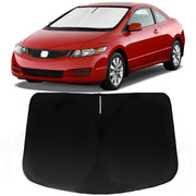 PAIMOHO front view of custom-fit shade showing exact Civic coverage and sun protection
