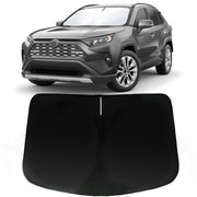 PAIMOHO front view of sun shade fitted for RAV4 showing precise fit and cooling benefit