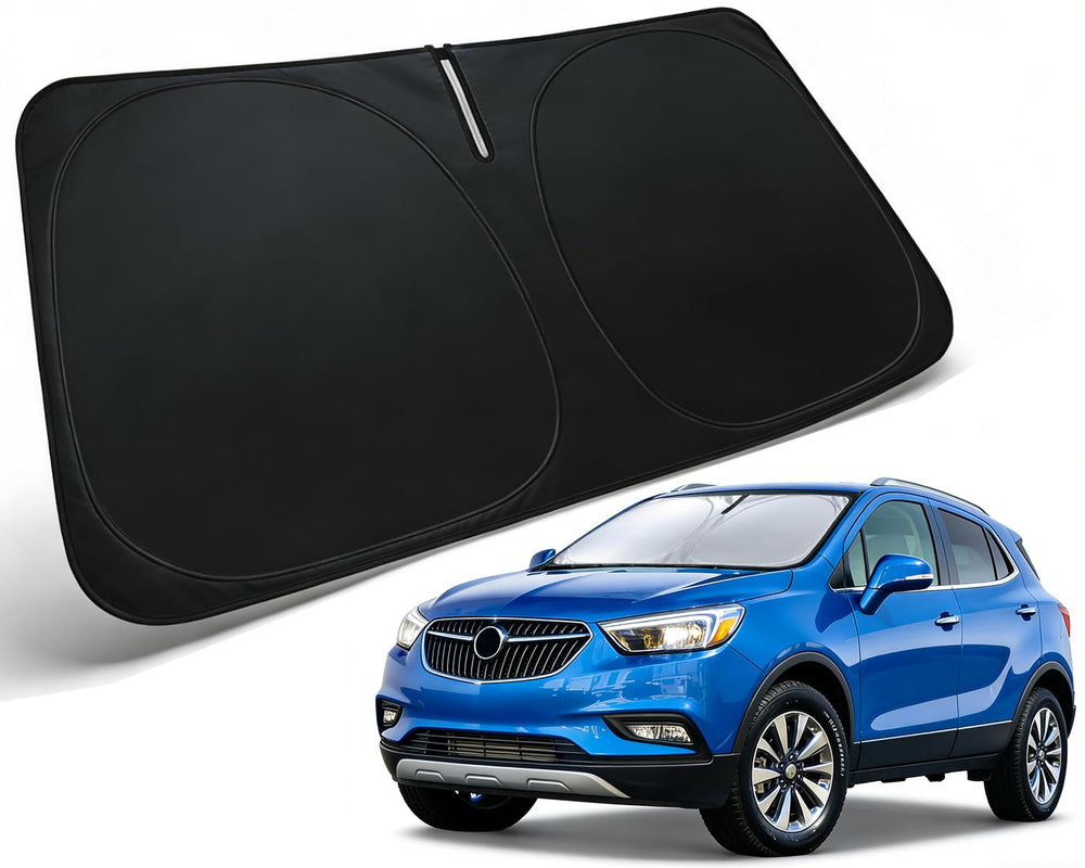 PAIMOHO installed front view on Buick Encore showing full windshield coverage and sun protection