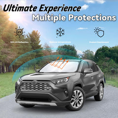 PAIMOHO installed inside a RAV4 demonstrating reduced cabin heat and dashboard protection