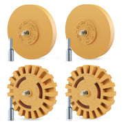 Pakeed front packaging showing 4-pack eraser wheel kit and adapter for quick identification and convenience