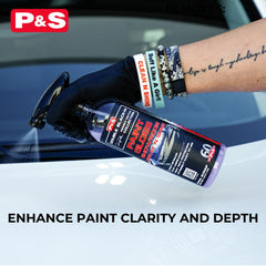 P & S Professional close-up of glossy paint texture after spray application