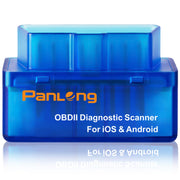 Panlong front view showing compact OBD2 plug and indicator lights for quick diagnostics