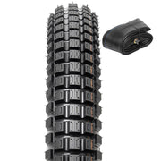 PaoWin front view of 2.75-19 tire showing profile and grip benefits