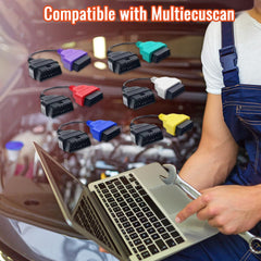 PARANNIC cable plugged into vehicle OBD2 port for easier module access during diagnostics