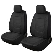 Pariiaotin front seat covers front view showing neat fit and refreshed interior