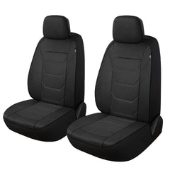 Pariiaotin front seat covers front view showing neat fit and refreshed interior