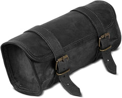 PARRYS LEATHER WORLD front view handlebar bag shows classic look and secure storage
