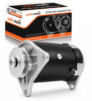 Parts World USA starter generator front view showing robust housing and quick replacement benefit