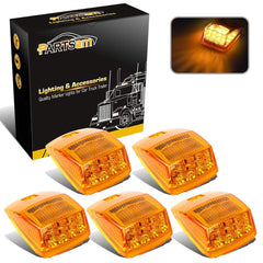 Partsam amber 17LED front view showing clear lens and bright benefit