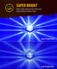 Partsam closeup glass starburst pattern LED demonstrating focused light