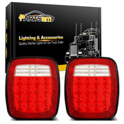 Partsam front assembly pair showing dual-function LEDs and compact housing benefit